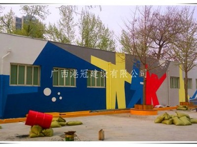 广西文化墙彩绘，南宁