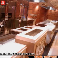 KTV酒店特色餐厅餐台设计 自助餐台设备取餐台 石材餐台厂家