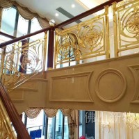 杭州豪华别墅楼梯扶手流行安装铜材质的