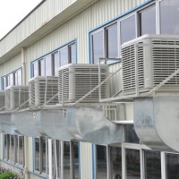 夏季厂家安装湿帘冷风机 环保水冷空调 网吧酒店厂房通风降温