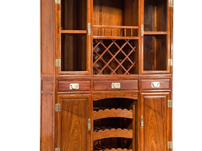 檀明宫中式红木家具刺猬紫檀酒柜隔