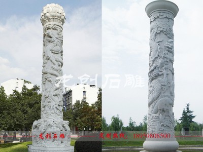 石龙柱生产厂家 浮雕龙柱价格