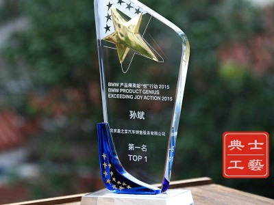 文昌年度全国销售第一名奖杯、公司