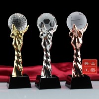足球比赛活动奖杯、企业职工运动会奖品、足球形状奖杯制作厂家
